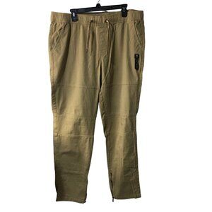 BE.SPOKE CASUAL ZIP BOTTOM KHAKI JOGGERS MENS SIZE 2XL